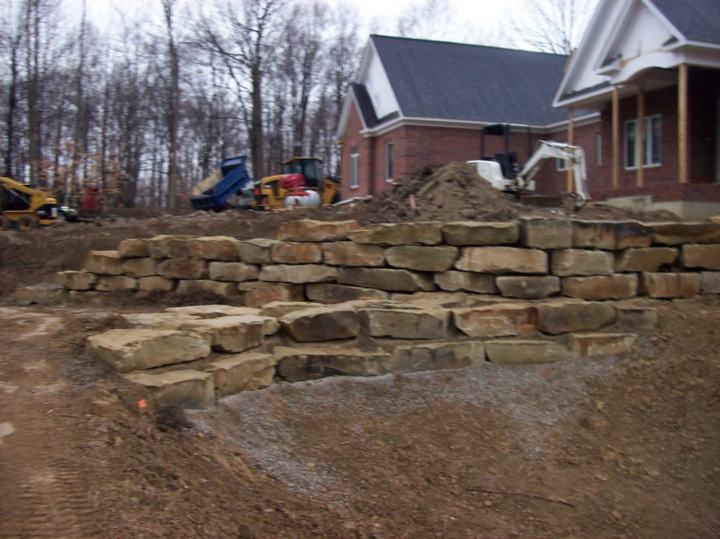 stone retaining wall