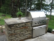 Stone veneer grill