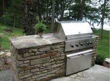 Stone veneer grill