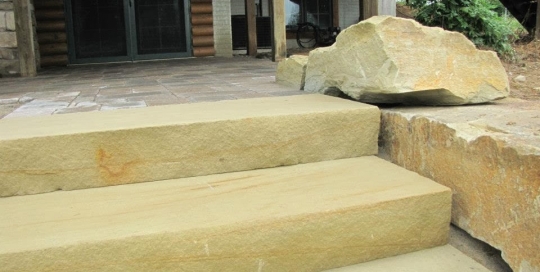 Sawn stone steps