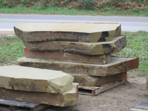 Sawn stone slabs