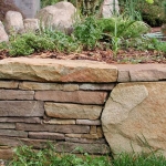 Handstack retaining wall stone