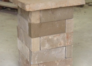 Stone pillar and cap