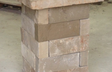 Stone pillar and cap