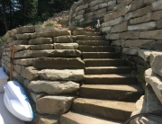 Natural Stone Steps with Wallstone