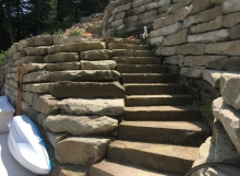Natural Stone Steps with Wallstone
