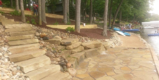 Sawn Stone Steps and Patio stone